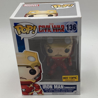 Funko Pop! Marvel - Captain America Civil War - Iron Man (Unmasked) (Hot Topic Exclusive)