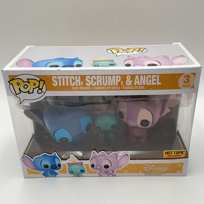Funko Pop! Disney - Stitch, Scrump, & Angel (3 Pack) (Hot Topic Exclusive)