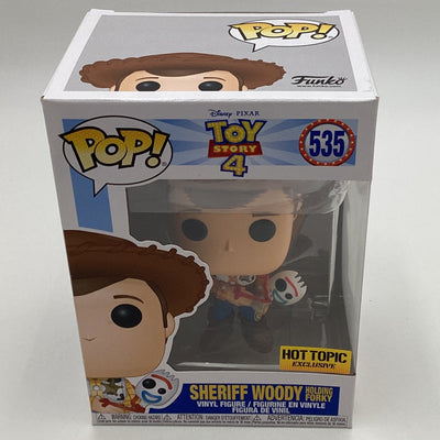 Funko Pop! Disney - Toy Story 4 - Sheriff Woody (Holding Forky) (Hot Topic Exclusive)