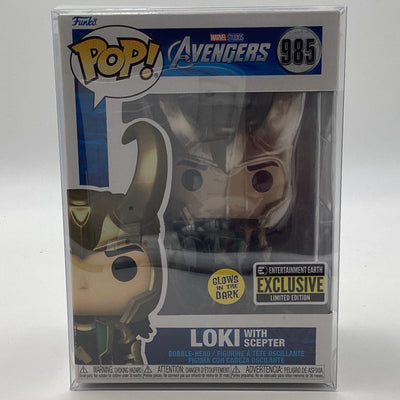 Funko Pop! Marvel - Avengers - Loki With Scepter (Glow In The Dark) (Entertainment Earth Exclusive)