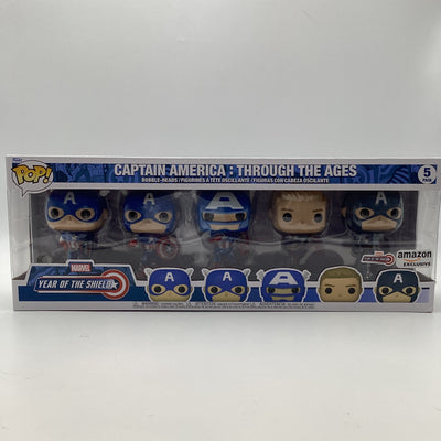 Funko Pop! Marvel - Captain America : Through The Ages (5 Pack) (Amazon Exclusive)