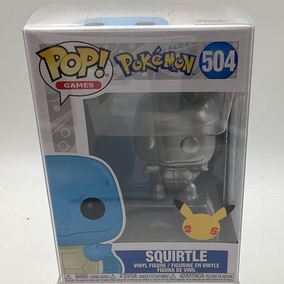 Funko Pop Games - Pokemon - Squirtle (Metallic Silver)