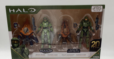 World of Halo 20th Anniversary 4” Action Figure Multipack 4-Pack