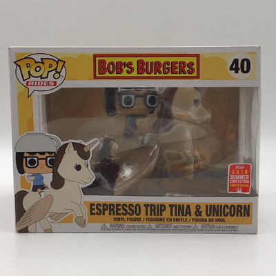 Funko Pop! Rides - Bob's Burgers - Espresso Trip Tina & Unicorn (2018 Summer Convention Exclusive)