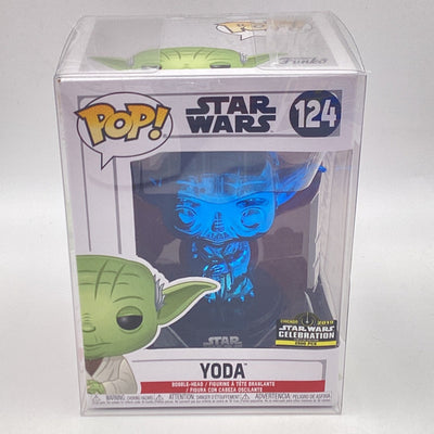 Funko Pop! Star Wars - Yoda (Blue Chrome) (2019 Star Wars Celebration) (2500 Pcs)