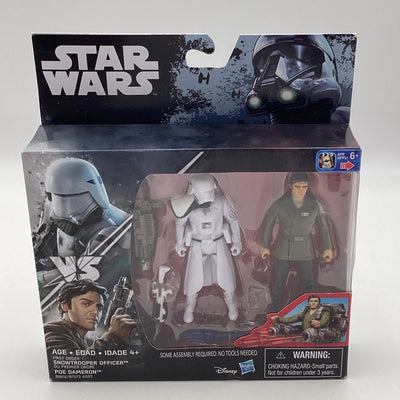 Star Wars First Order Snowtrooper Officer Poe Dameron 3.75" Action Figures