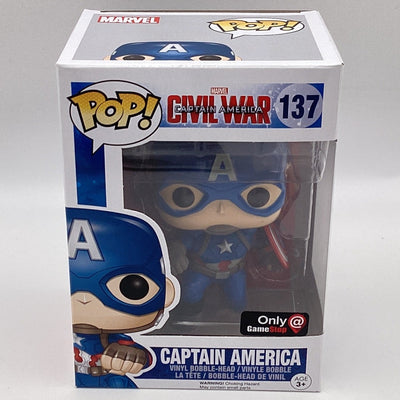 Funko Pop! Marvel - Captain America Civil War - Captain America (GameStop Exclusive)