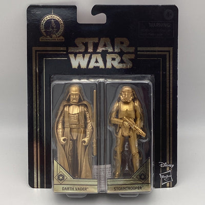 Stat Wars Skywalker Saga - Darth Vader and Stormtrooper Action Figures (2 Pack) (Gold)