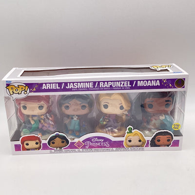 Funko Pop! Disney Princess 4 Pack (Glow In The Dark) (Damaged)