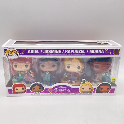 Funko Pop! Disney Princess 4 Pack (Glow In The Dark)