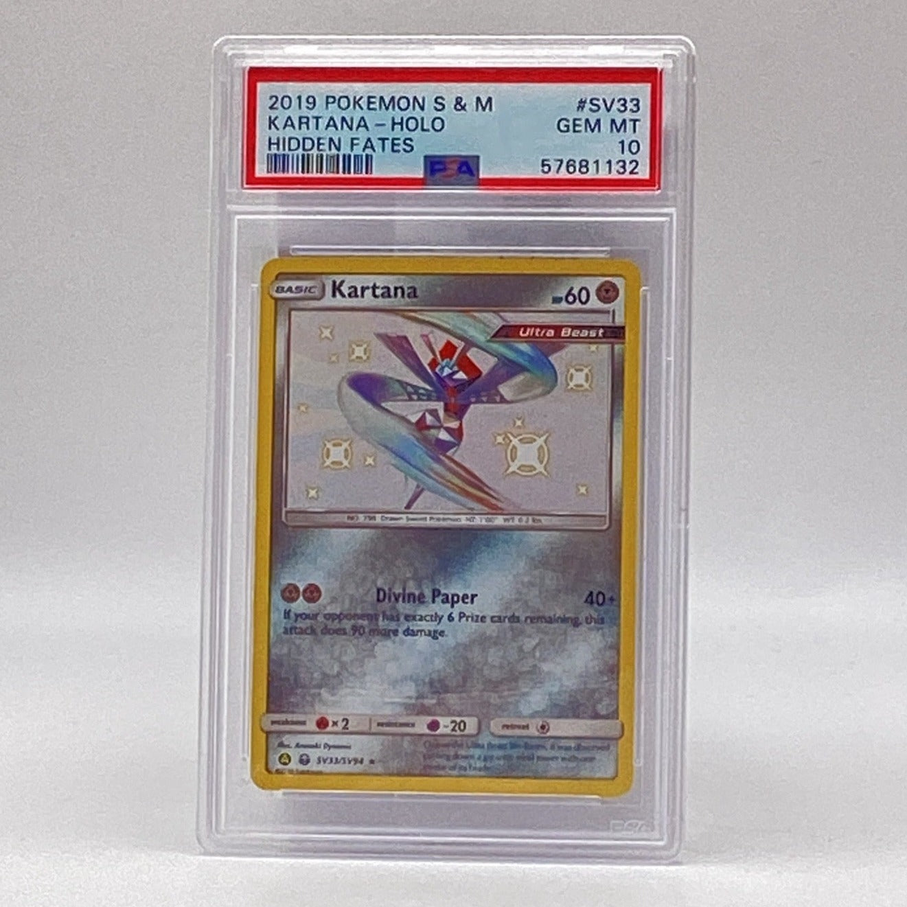 2019 Pokemon Kartana Holo Hidden Fates PSA Gem Mint 10