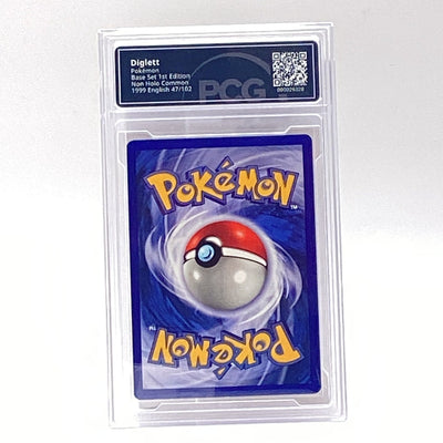 1999 Pokemon Diglett Base Set 1st Edition Non Holo Common PCG 8.5 Near Mint