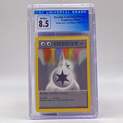1999 Pokemon Double Colorless Energy Base Set 1st Edition 96/102 CGC 8.5 Near Mint