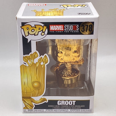 Funko Pop! Marvel - Groot (Gold Chrome) (Damaged)