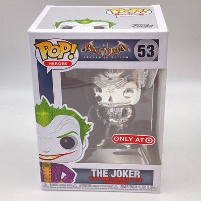 Funko Pop! Heroes - Batman Arkham Asylum - The Joker (Silver Chrome) (Target Exclusive)