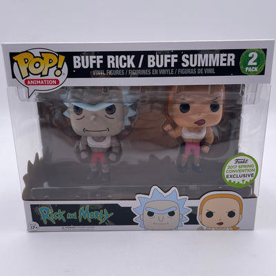 Funko Pop! Animation - Rick and Morty - Buff Rick/Buff Summer (2 Pack) (2017 Spring Convention Exclusive)