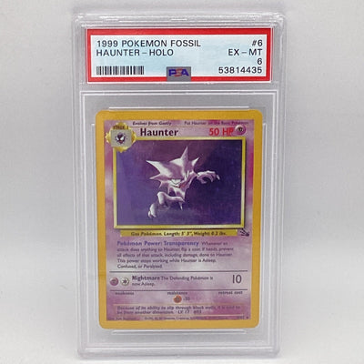 1999 Pokemon Fossil Haunter Holo PSA Excellent Mint 6