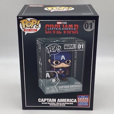 Funko Pop! Die-Cast - Captain America Civil War - Captain America (2021 Summer Convention Exclusive) (Sealed)