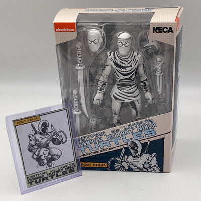Teenage Mutant Ninja Turtles (Mirage Comics) – 7” Scale Action Figure – Foot Ninja (Black and White Variant) (Autographed By Kevin Eastman)