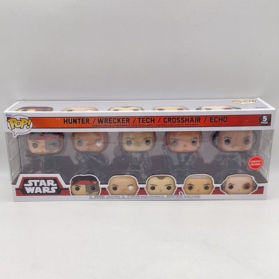 Funko Pop! Star Wars - Hunter, Wrecker, Tech, Crosshair, Echo (5 Pack) (GameStop Exclusive)