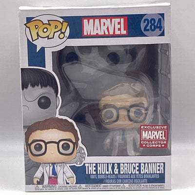 Funko Pop! Marvel - The Hulk & Bruce Banner (Marvel Collector Corps Exclusive)