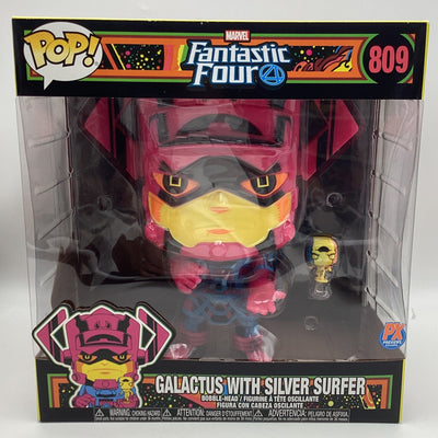 Funko Pop! Marvel - Fantastic Four - 10" Galactus With Silver Surfer (Black Light) (PX Exclusive)