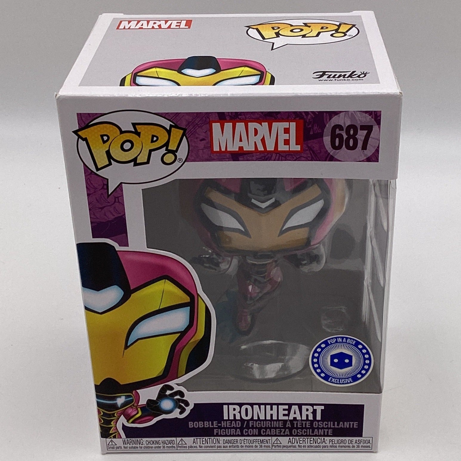 Funko Pop! Marvel Ironheart Chase Pop In A Box Exclusive Figure 687 Funko Pop! Marvel Ironheart Chase Pop In A Box Exclusive Figure 687