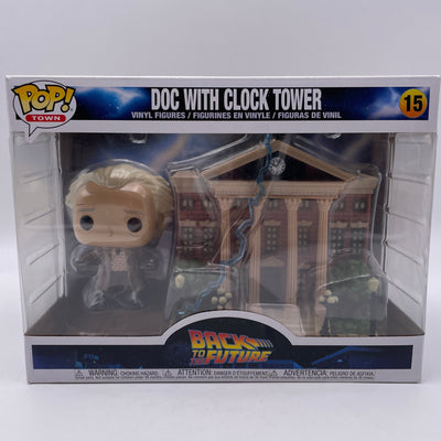 Funko Pop! Town - Back To The Future - Doc With Clock Tower (Damaged)
