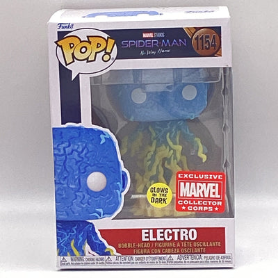 Funko Pop! Marvel Studios - Spider-Man Now Way Home - Electro (Glow In The Dark) (Marvel Collector Corps Exclusive)