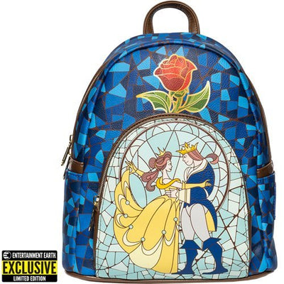 Beauty and the Beast Stained-Glass Window Mini-Backpack - Entertainment Earth Exclusive