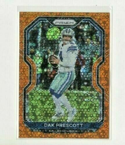 2020 Panini Prizm Orange No-huddle Disco Prizm Dak Prescott #150 Cowboys QB