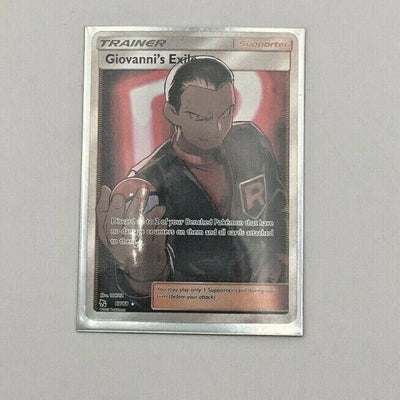 Giovanni's Exile Full Art Trainer Ultra Rare 67/68 Hidden Fates Pokemon