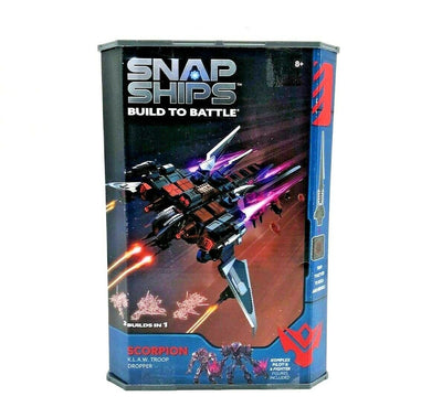 Snap Ships Build to Battle - Scorpion K.L.A.W. Troop Dropper - 3 Builds in 1