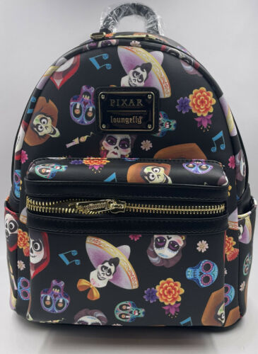 disney coco mini backpack Loungefly Pixar Marigold bridge This mini backpack features a design inspired by the heartwarming Pixar film Coco Disney / Pixar Coco Backpack
