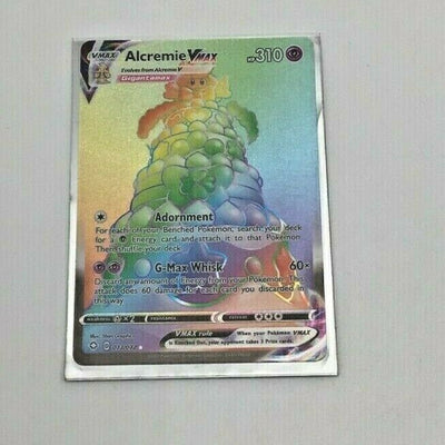 Alcremie Vmax 073/072 Shining Fates -Full Art Rainbow Pokemon Card
