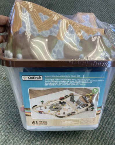 KidKraft Bucket Top Construction Train Set 61 Pieces Ages 3+