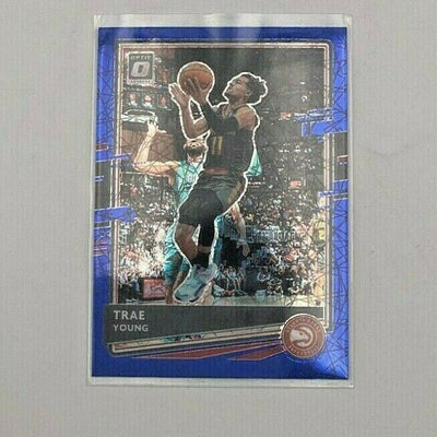 Trae Young Atlanta Hawks 2020-21 Panini Donruss Optic Blue Velocity Prizm