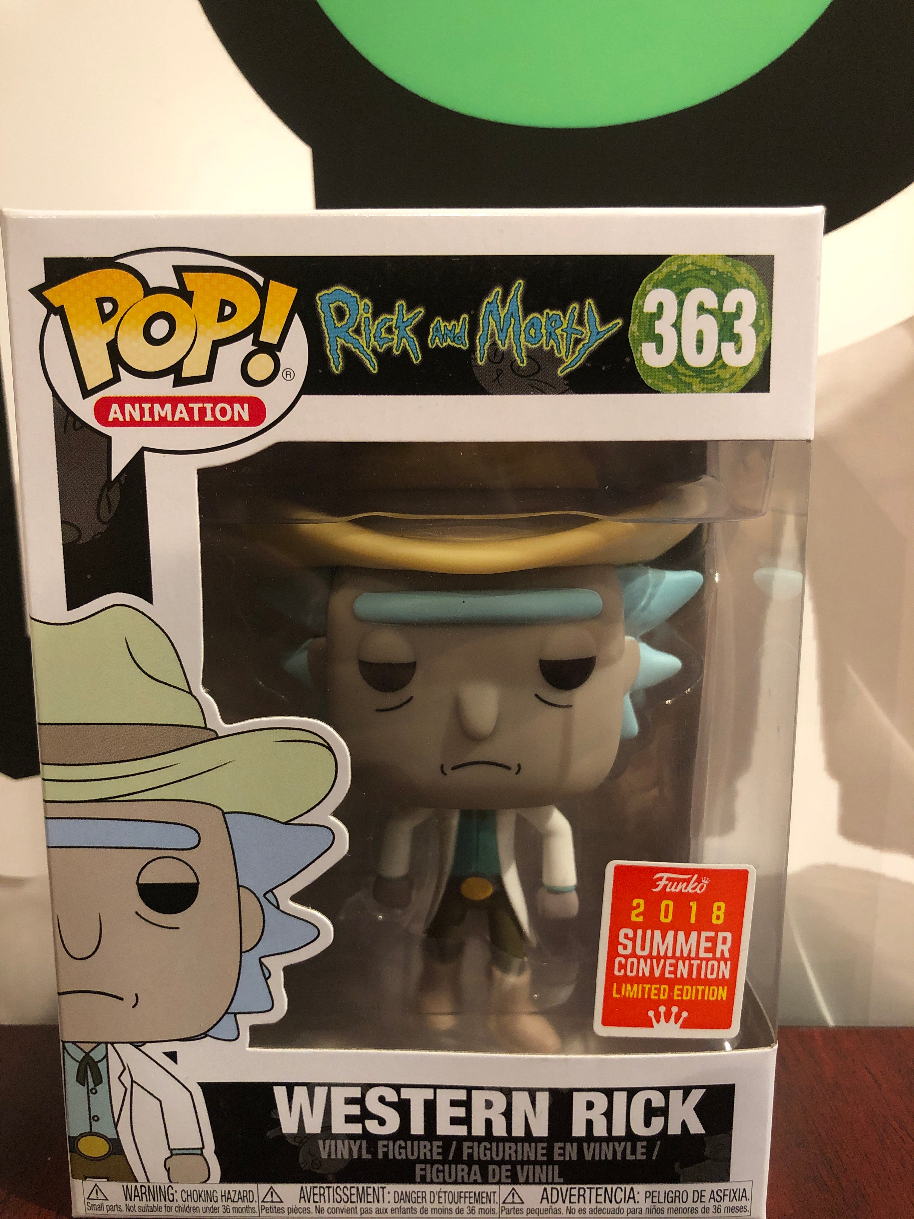 Funko Pop Rick and Morty Western Rick 2018 Summer Convention Exclusive