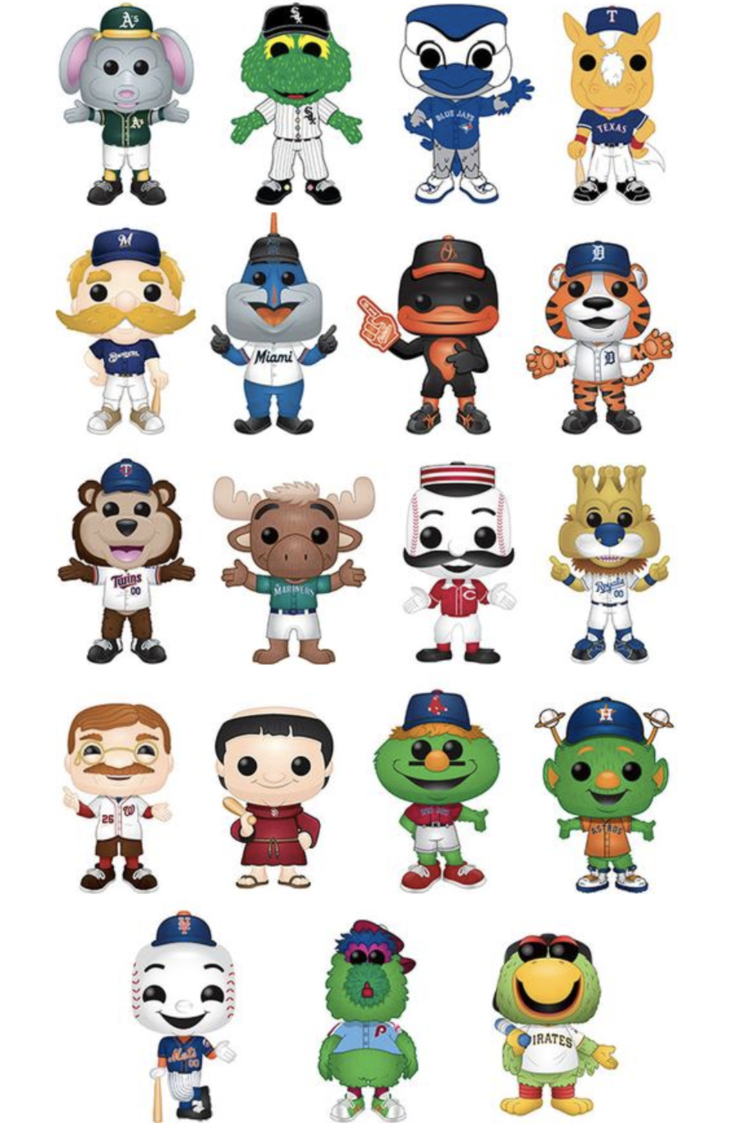 MLB Mascots Funko Pop BUNDLE