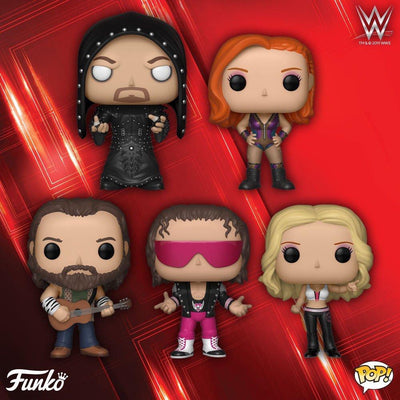Funko Pop! WWE (Becky Lynch, Trish Stratus, Elias, Bret Hart, The Undertaker)