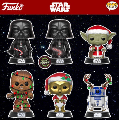 Star Wars Holiday Funko Pop BUNDLE with CHASE